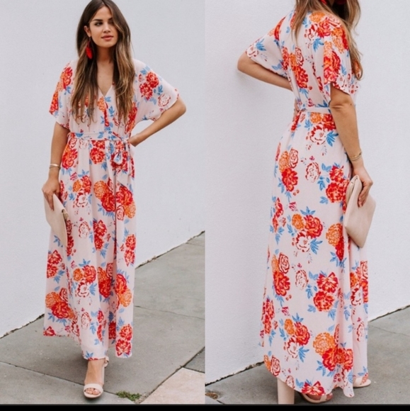 Collective Concepts Floral Wrap Maxi - Picture 2 of 4